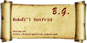 Bobál Gotfrid névjegykártya